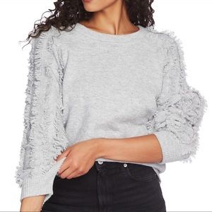 1.STATE fringe sleeve sweater